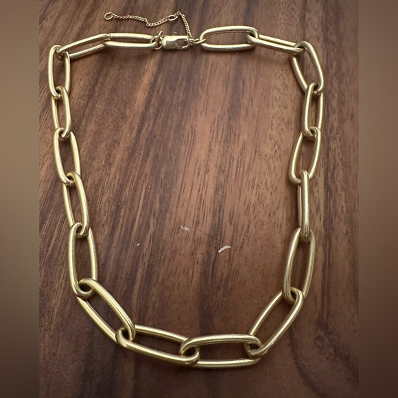 Madewell Large Paperclip Chain Necklace – Gold-Plated, Barely Worn - Picture 3 of 3